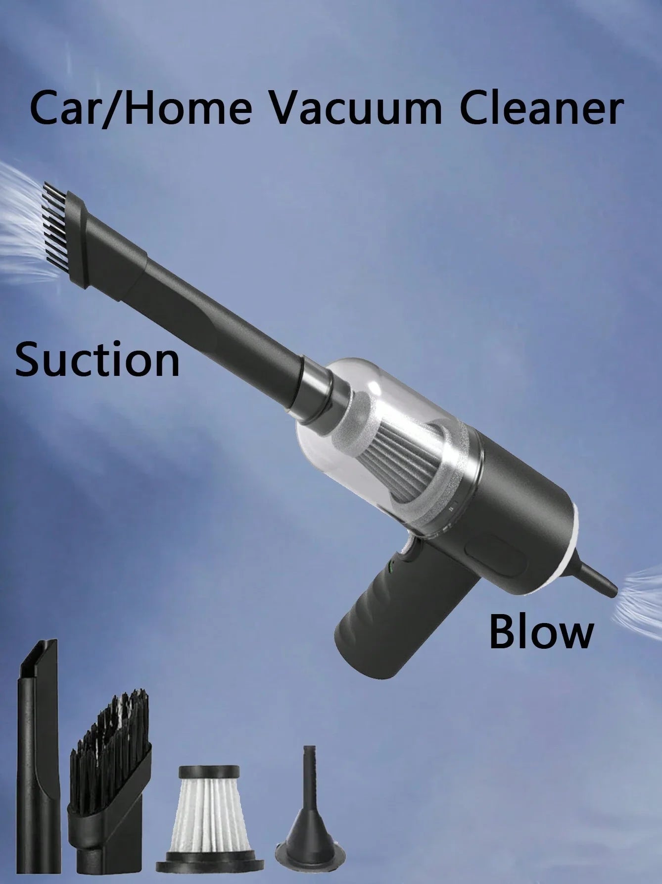 Dual-use cordless vacuum cleaner for any place high power 120W